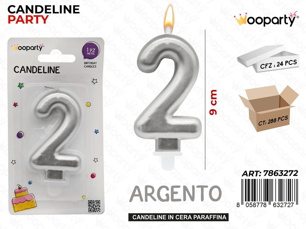 CANDELINA ARG. METAL N.2 9CM