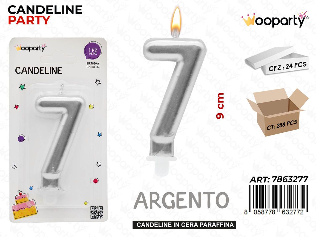 CANDELINA ARG. METAL N.7 9CM