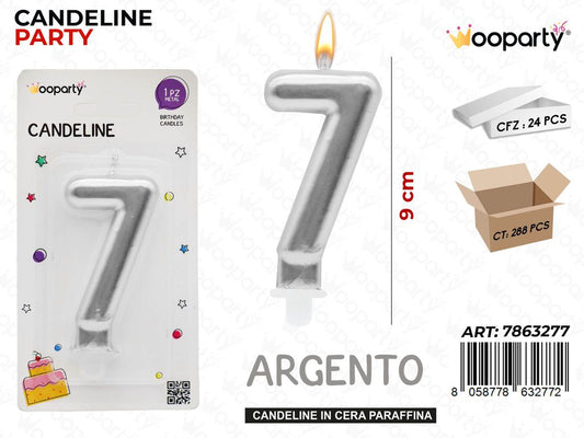 CANDELINA ARG. METAL N.7 9CM