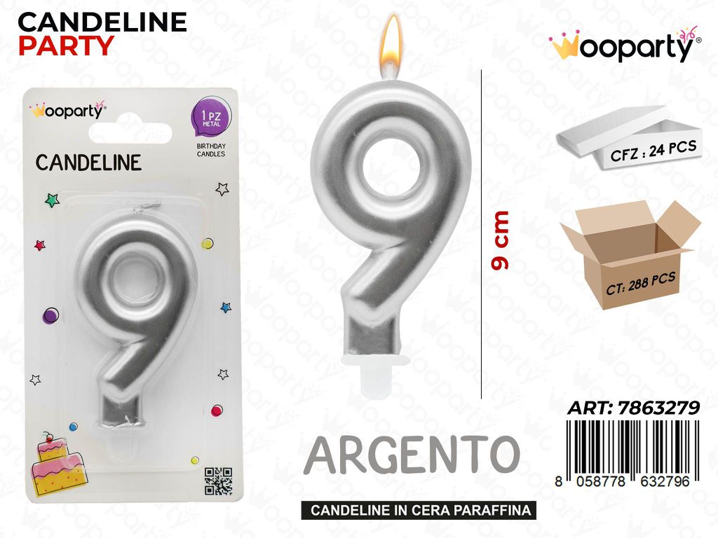 CANDELINA ARG. METAL N.9 9CM