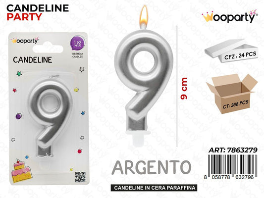 CANDELINA ARG. METAL N.9 9CM