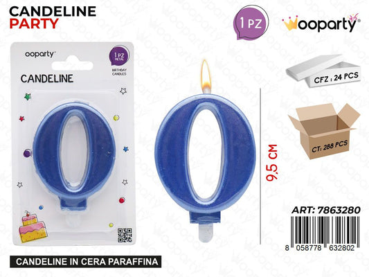 CANDELINE N.0 BLU 9.5CM