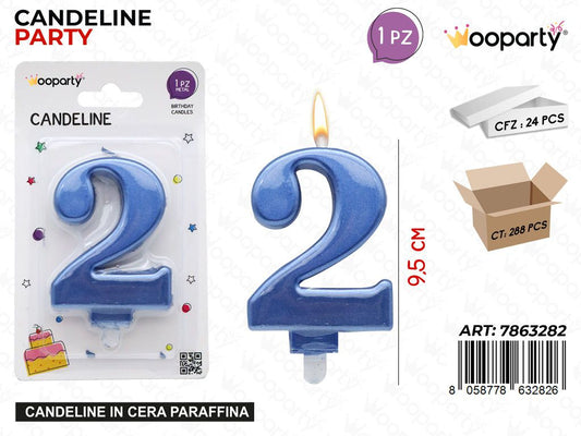 CANDELINE N.2 BLU 9.5CM