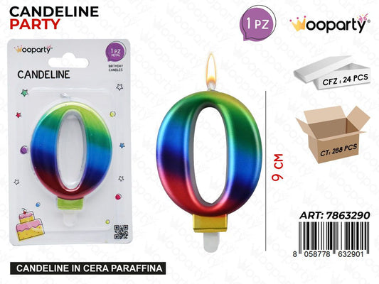 CANDELINE MULTICOLOR N.0 9CM
