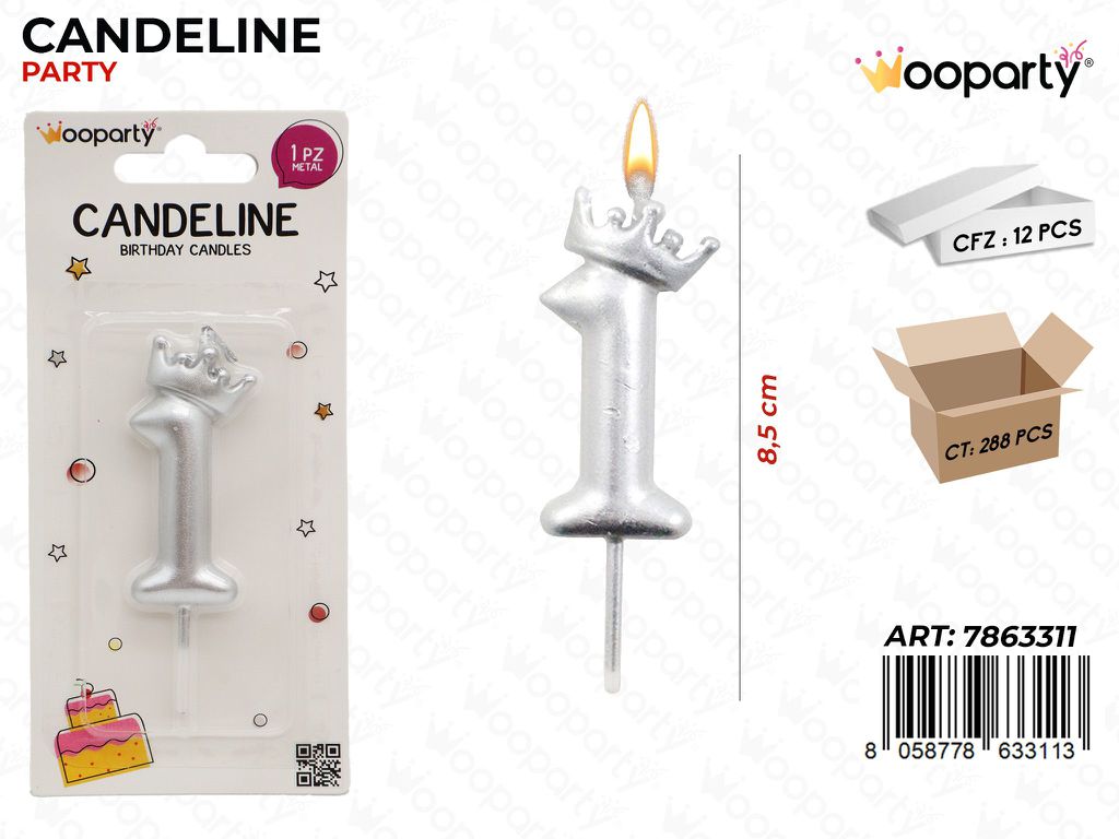 CANDELINA ARG. N.1 8.5CM /PZ DA 12**