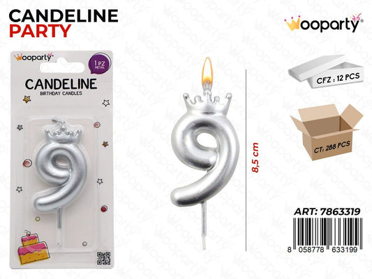 CANDELINA ARG. N.9 8.5CM /PZ DA 12**
