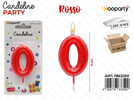 CANDELINE ROSSO N.0 8CM/PZ DA 12**
