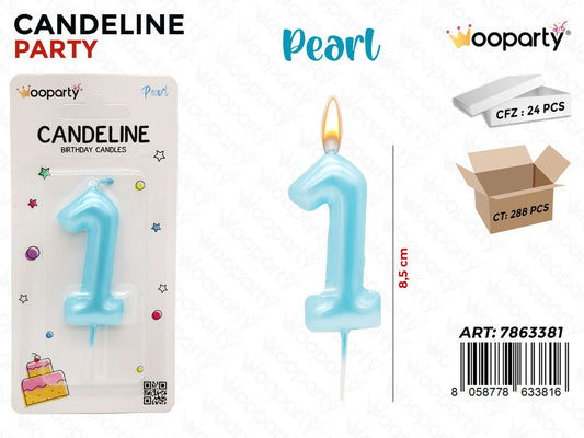 CANDELINE CEL. PEARL N.1 8.5CM /PZ DA 24**
