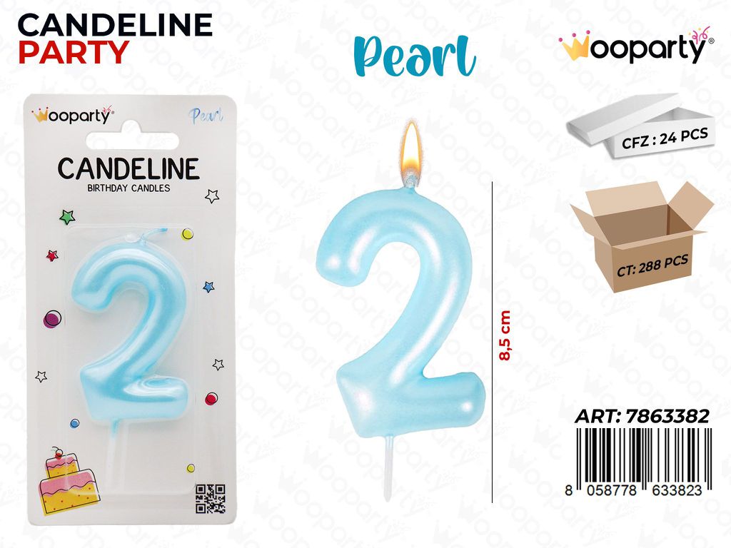 CANDELINE CEL. PEARL N.2 8.5CM /PZ DA 24**