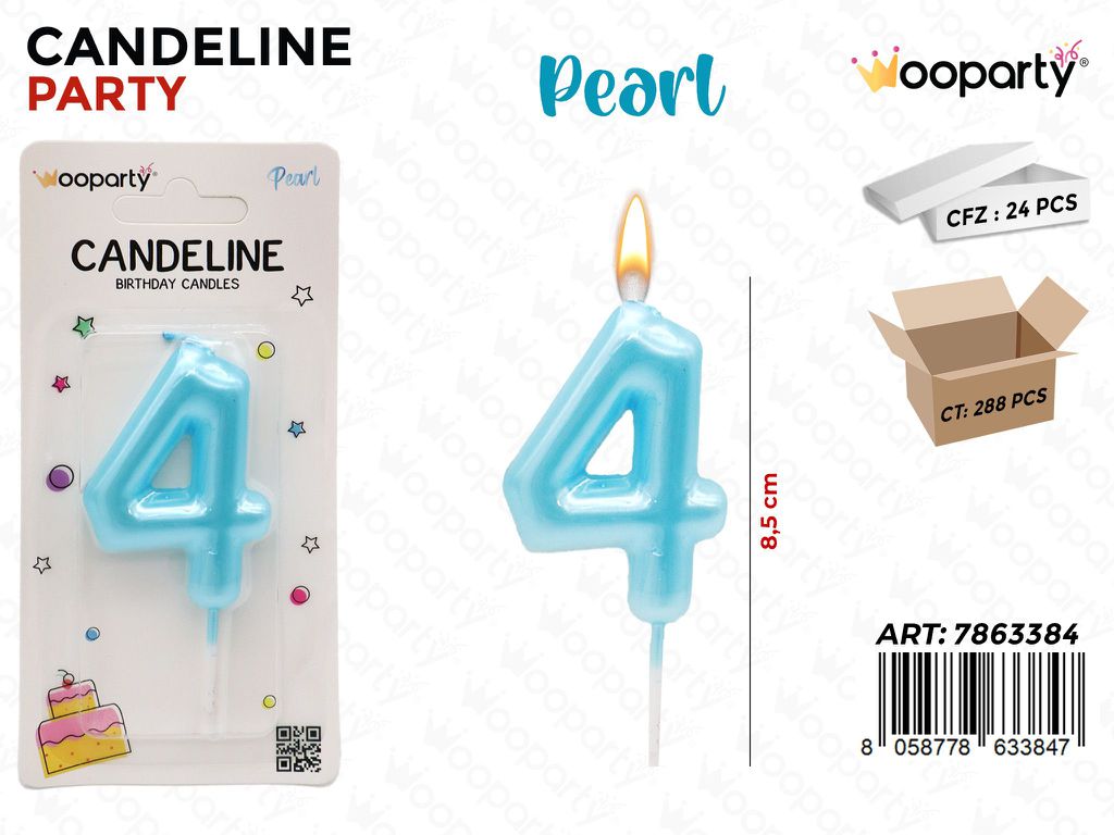 CANDELINE CEL. PEARL N.4 8.5CM /PZ DA 24**