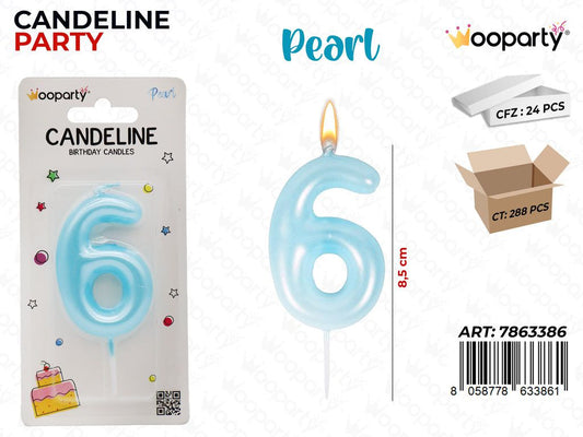 CANDELINE CEL. PEARL N.6 8.5CM /PZ DA 24**