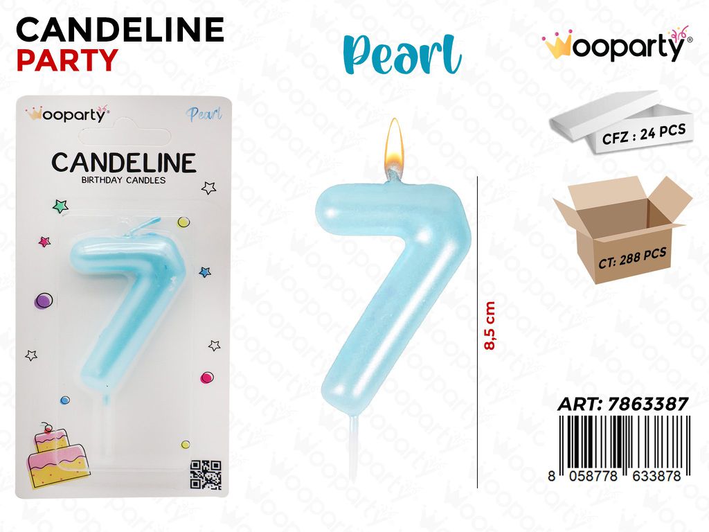 CANDELINE CEL. PEARL N.7 8.5CM /PZ DA 24**