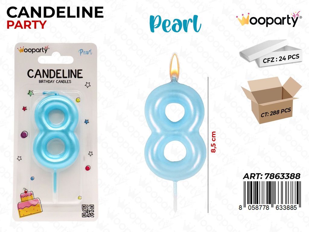 CANDELINE CEL. PEARL N.8 8.5CM /PZ DA 24**