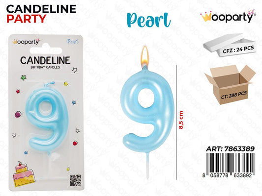 CANDELINE CEL. PEARL N.9 8.5CM /PZ DA 24**
