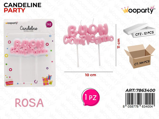 CANDELINE B. COMPL. ROSA 10*11CM /PZ DA 12**