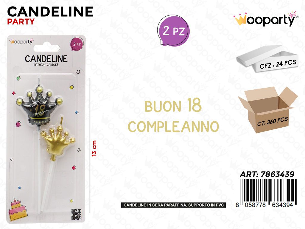 CANDELINE B. COMPL. 18 2PCS 13CM /PZ DA 24**