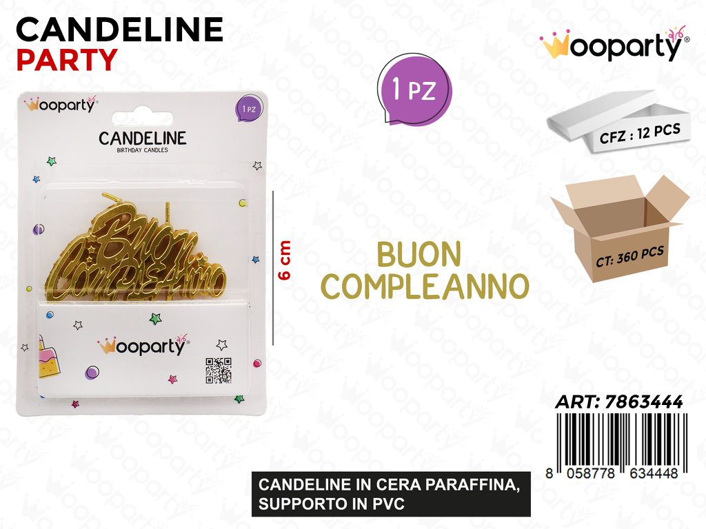 CANDELINE B. COMPL. ORO 6CM /PZ DA 12**