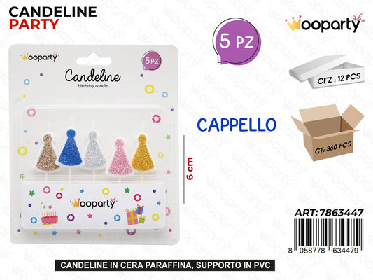 CANDELINE CAPPELLO 5PCS 6CM /PZ DA 12**