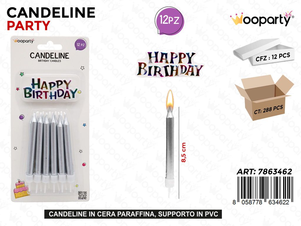 CANDELINE H. B. ARG. 12PCS 8.5CM /PZ DA 12**