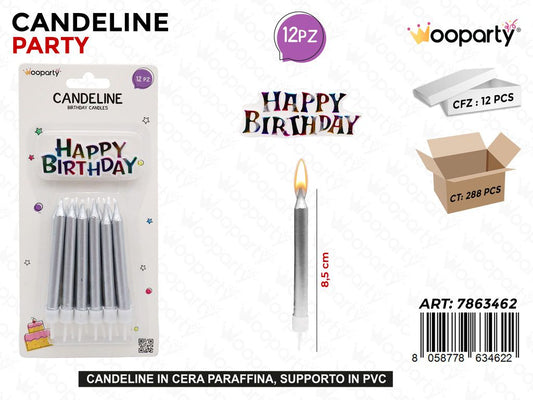 CANDELINE H. B. ARG. 12PCS 8.5CM /PZ DA 12**