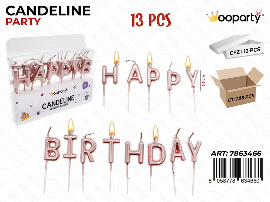 CANDELINE H. B. METAL 13PCS 2.5CM /PZ DA 12**