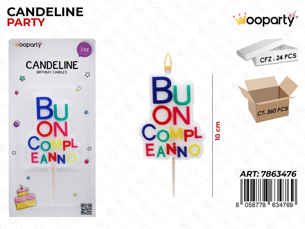 CANDELINE PARTY B. COMPL. 10CM /PZ DA 24**