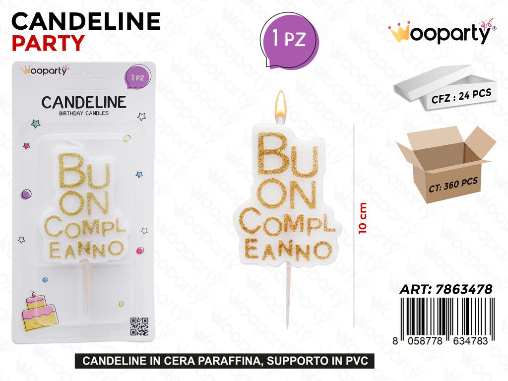 CANDELINE PARTY B. COMPL. 10CM /PZ DA 24**