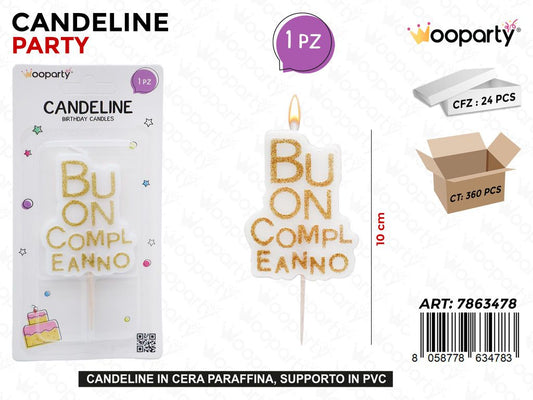 CANDELINE PARTY B. COMPL. 10CM /PZ DA 24**