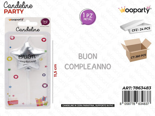 CANDELINE ARG. METAL B. COMPL. 11.5CM /PZ DA 24**