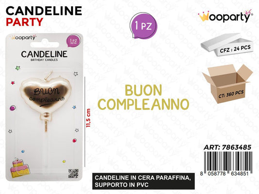 CANDELINE ORO METAL B. COMPL. 11.5CM /PZ DA 24**