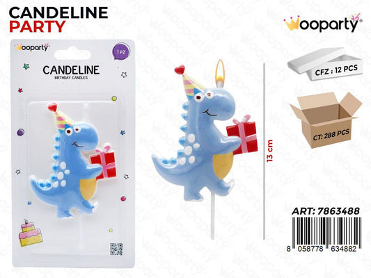 CANDELINE PARTY DINOSAURO 13CM /PZ DA 12**