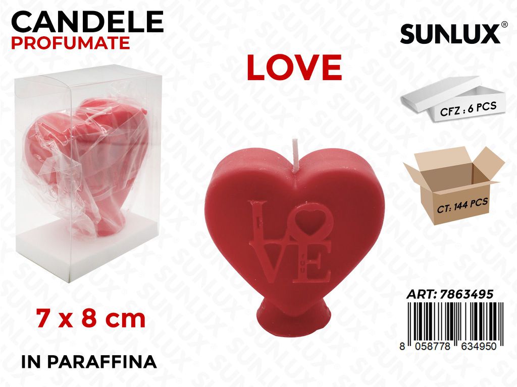 CANDELINE PARTY CUORE LOVE 7*8CM