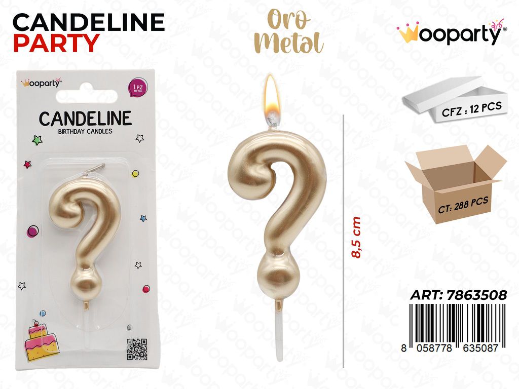 CANDELINE PUNTO INTER. ORO 8.5CM /PZ DA 12**