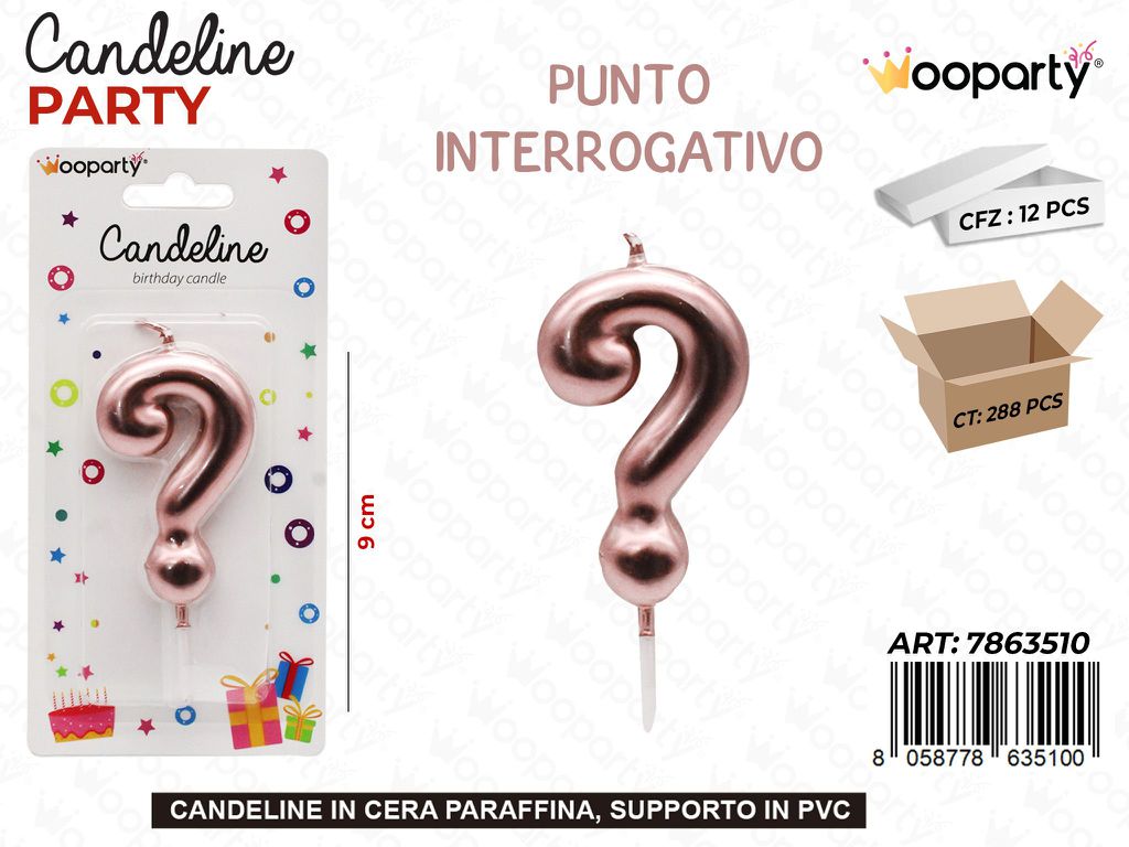 CANDELINE PUNTO INTER. OROROSA 9CM /PZ DA 12**