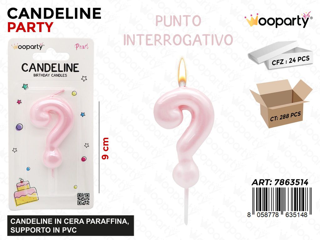 CANDELINE PUNTO INTER. ROSA 9CM /PZ DA 24**