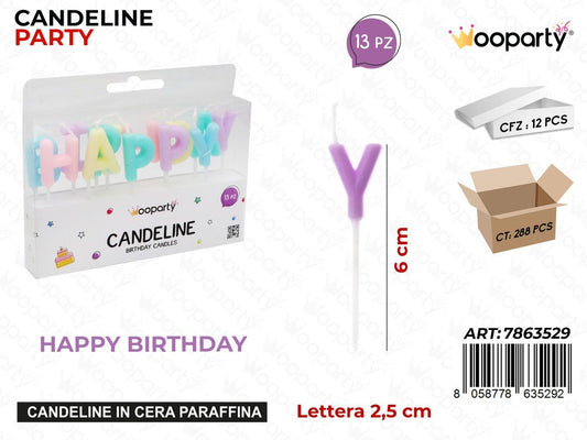 CANDELINE HAPPY B.DAY 13PCS 6CM