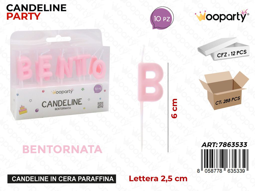 CANDELINE BENTORNATA 10PCS 6CM
