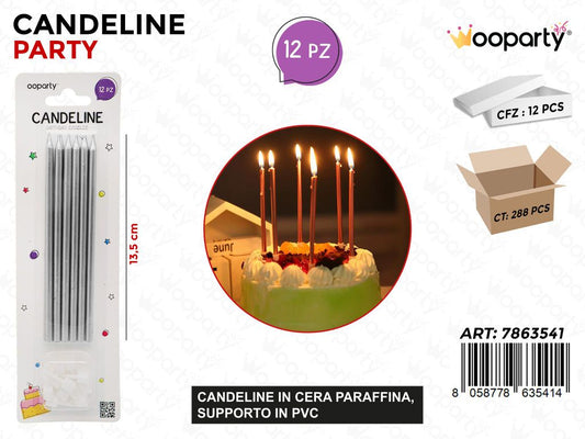 CANDELINE STELO ARG. 12PCS 13.5CM