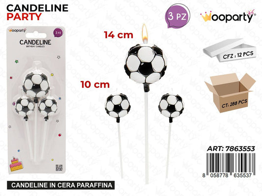 CANDELINA PARTY PALLONE 3PCS MIS. ASS