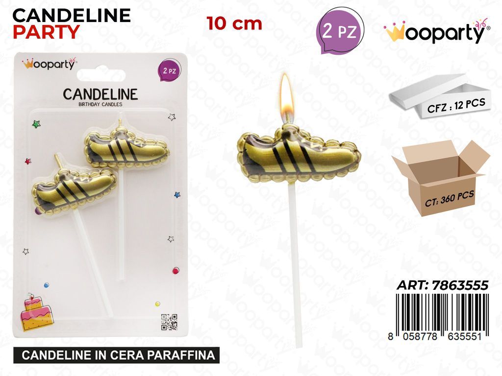 CANDELINA PARTY SCARPINI 2PCS 10CM