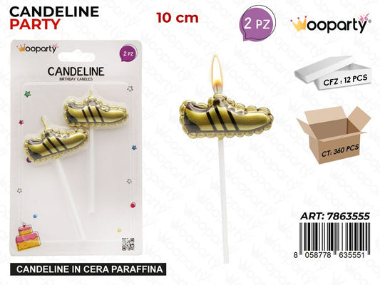 CANDELINA PARTY SCARPINI 2PCS 10CM