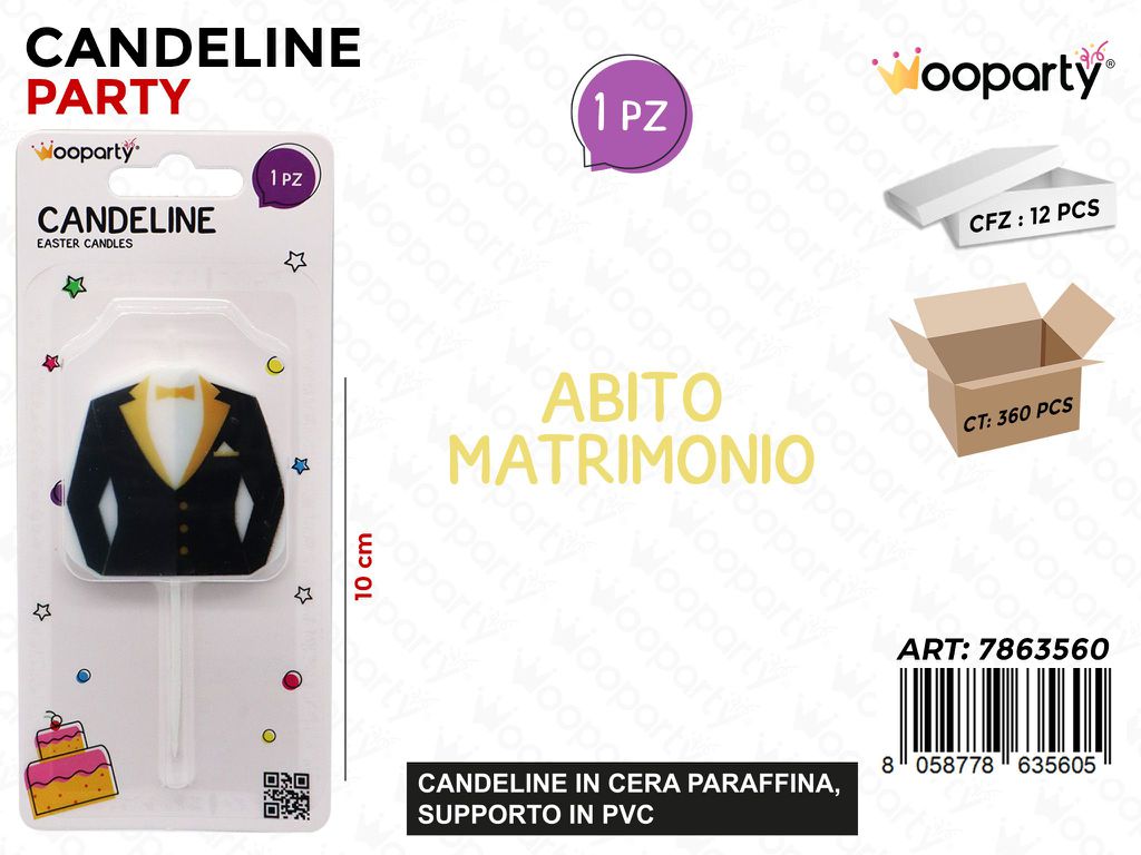 CANDELINE ABITO MATRIMONIO UOMO 10CM
