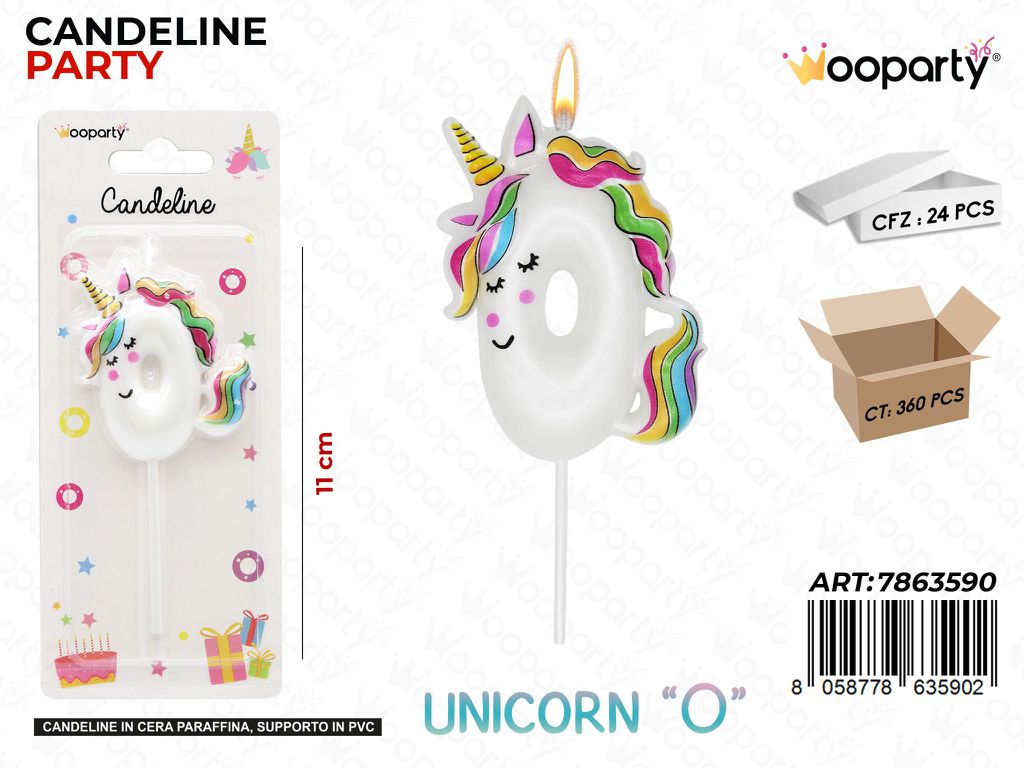 CANDELINE UNICORN N.0 11CM /PZ DA 24**