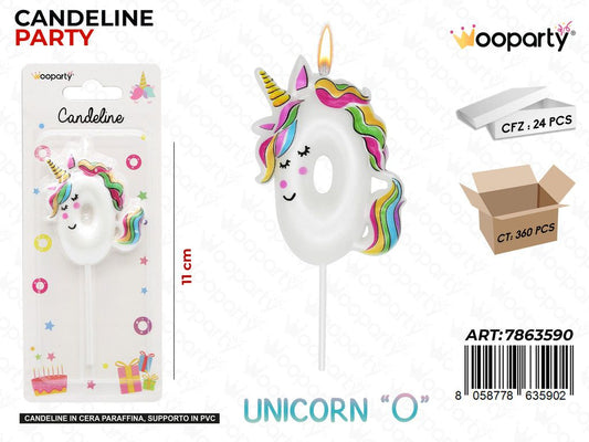 CANDELINE UNICORN N.0 11CM /PZ DA 24**