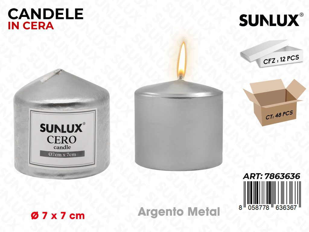 Sunlux Candela Moccolo Arg.metal D.7*7CM