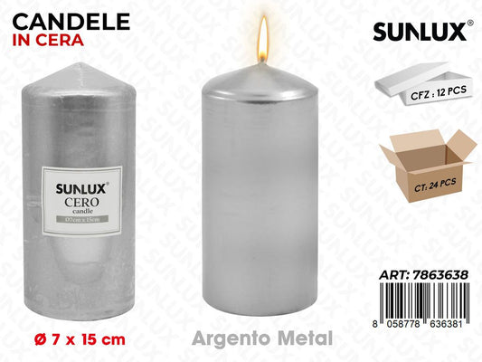 Sunlux Candela Moccolo Arg.metal D.7*15CM