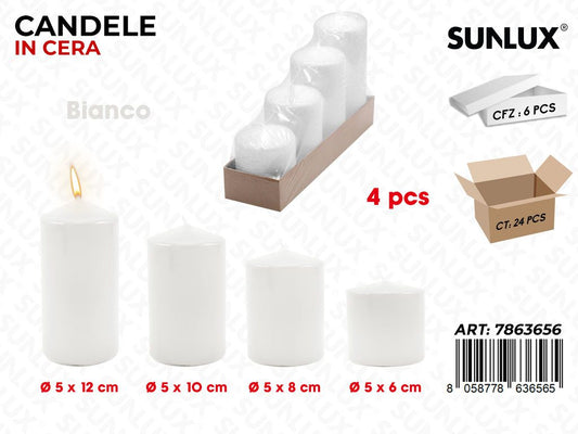 Sunlux Candela Bianco Mis. Ass. 4PCS