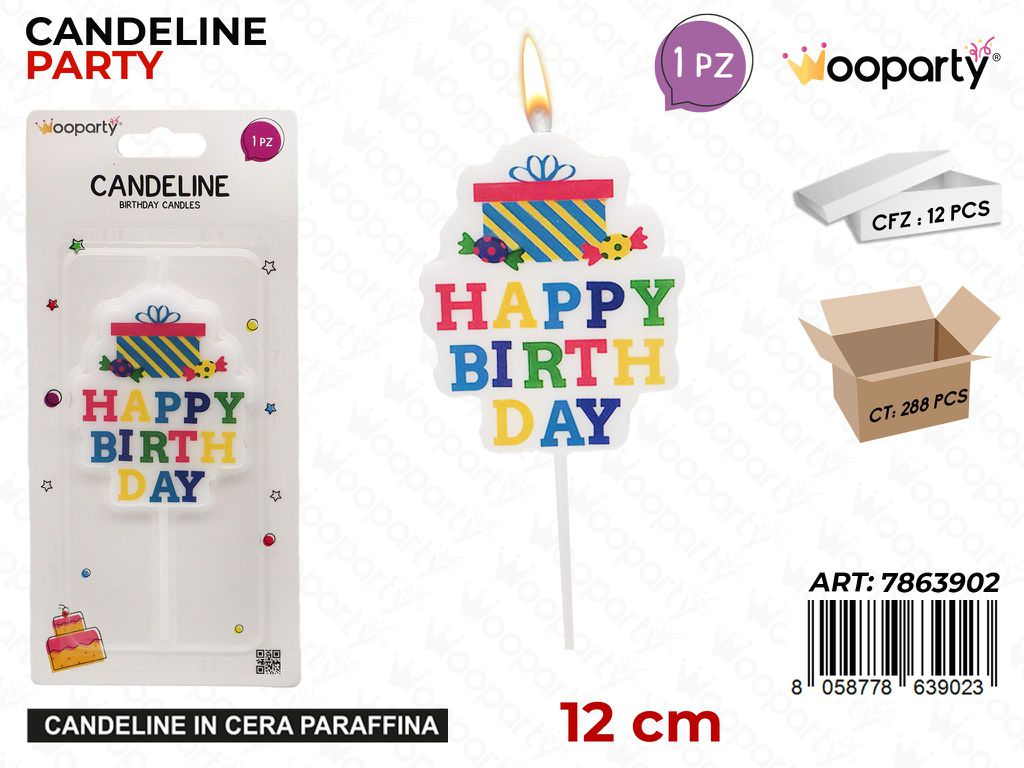 CANDELINE PARTY H. BIRTHDAY 12CM