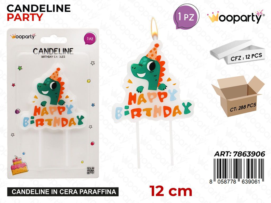 CANDELINE PARTY H. BIRTHDAY 12CM