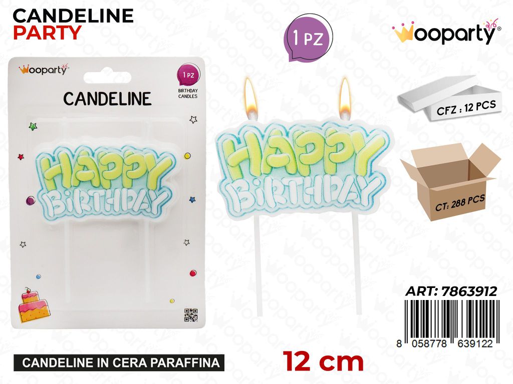 CANDELINE PARTY H. BIRTHDAY 12CM
